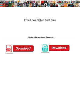 Free Look Notice Font Size