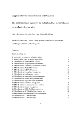 The Mechanism of Transport by Mitochondrial Carriers Based on Analysis of Symmetry