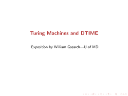 Turing Machines and DTIME