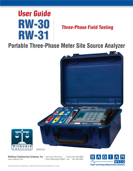 Portable Three-Phase Meter Site Source Analyzer