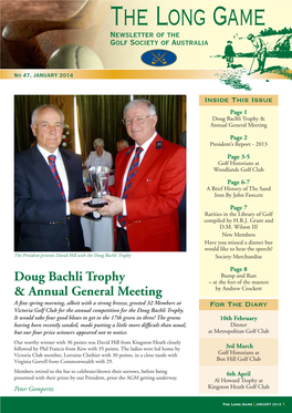 Doug Bachli Trophy & Annual General Meeting