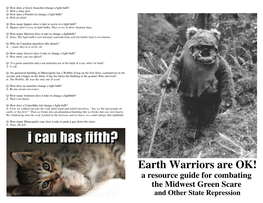 Earth Warriors Are OK! a Resource Guide for Combating the Midwest Green Scare and Other State Repression