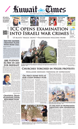 ICC Opens Examination Into Israeli War Crimes