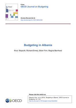 Budgeting in Albania
