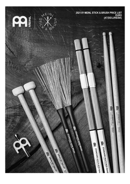 2021-01 Meinl Stick & Brush Price List Euro