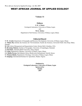 Chemical Characteristics of Groundwater in the Akatsi and Ketu Districts of the Volta Region, Ghana