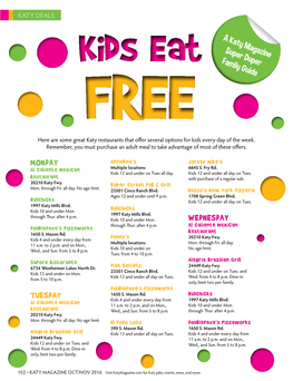 Kids Eat Free