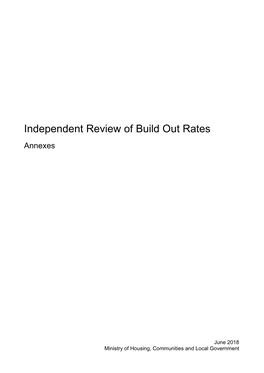Independent Review of Build out Rates Annexes