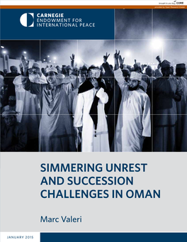 Simmering Unrest and Succession Challenges in Oman