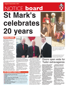 NOTICE Board St Mark's Celebrates 20 Years COVER STORY