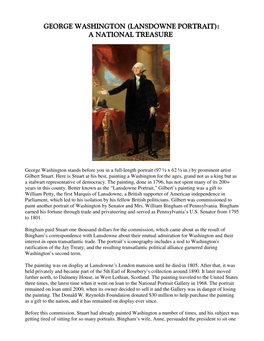 (Lansdowne Portrait): George Washington