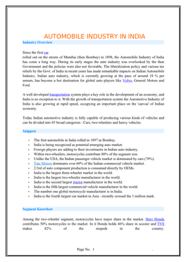 Flow of the Presentation