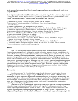 Y-Chromosome Haplogroups from Hun, Avar and Conquering Hungarian Period Nomadic People of the Carpathian Basin