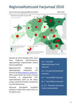 Regionaaltoetused Harjumaal 2010