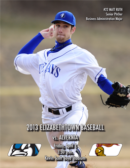 2013 ELIZABETHTOWN BASEBALL Vs