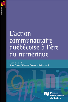 L'action Communautaire Québécoise À L'ère Du Numérique