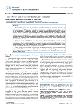 (Prote)Omic Research