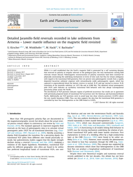 Detailed Jaramillo Field Reversals Recorded in Lake Sediments From