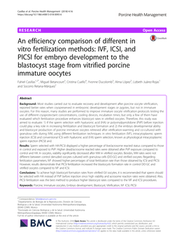 IVF, ICSI, and PICSI for Embryo Development to the Blastoc