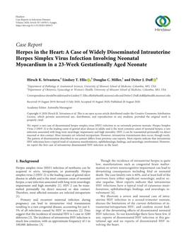 Herpes in the Heart: a Case of Widely Disseminated Intrauterine Herpes Simplex Virus Infection Involving Neonatal Myocardium in a 23-Week Gestationally Aged Neonate