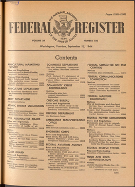 Federal Register 1 9 3 4 ^ Volume 29 Number 180 0 a /It E D ^