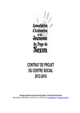 CONTRAT DE PROJET-Centre Social-2012-2016