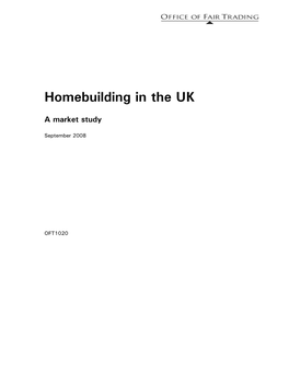 Homebuilding in the UK