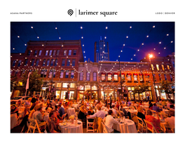 Larimer Square LODO | DENVER DOWNTOWN DENVER