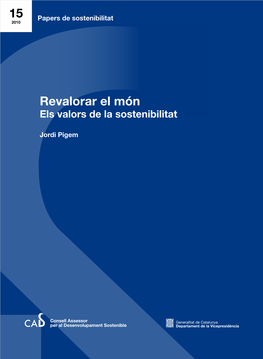 Núm. 15. Revalorar El Món. Els Valors De La Sostenibilitat