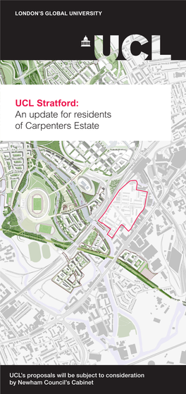 UCL Stratford: an Update for Residents of Carpenters Estate