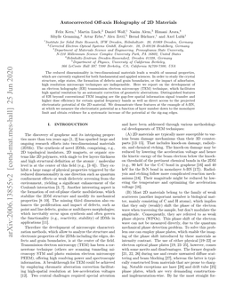 Autocorrected Off-Axis Holography of 2D Materials