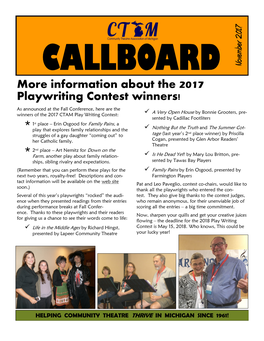 CALLBOARD November 2017