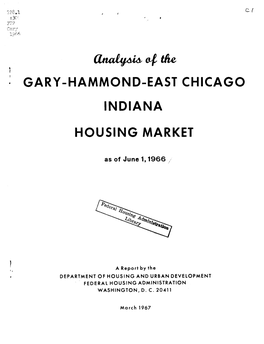 Analysis of the Gary Hammond East Chicago