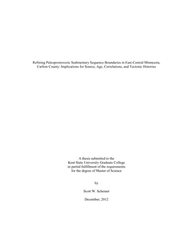 Refining Paleoproterozoic Sedimentary Sequence Boundaries