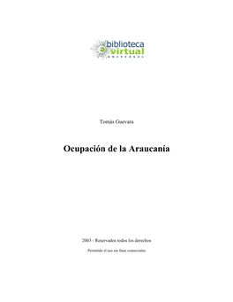 Ocupación De La Araucanía