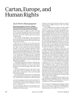 Cartan, Europe, and Human Rights