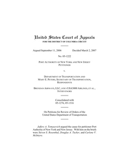 United States Court of Appeals for the DISTRICT of COLUMBIA CIRCUIT