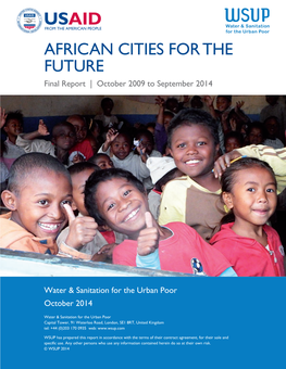 African Cities for the Future Final Report | October 2009 to September 2014