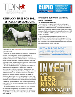 Kentucky Sires for 2021: Established Stallions