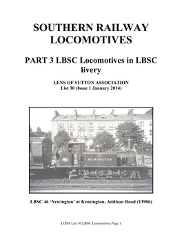 Southern Railway Locomotives