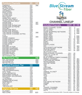 Channel Lineup Showtime 2