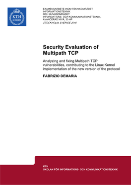 Security Evaluation of Multipath