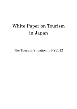 White Paper on Tourism in Japan,2013