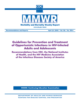 Guidelines for Prevention and Treatment of Opportunistic