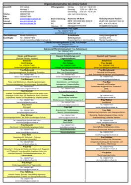 Organisationsstruktur Des Amtes Carbäk