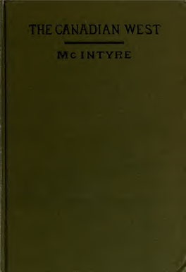 The Canadian West, a Geography of Manitoba