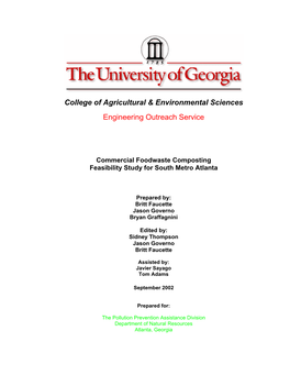 Commercial Foodwaste Composting Feasibility Study for South Metro Atlanta