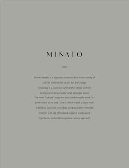 Minato Herzliya Is a Japanese Restaurant That Fuses a Variety Of