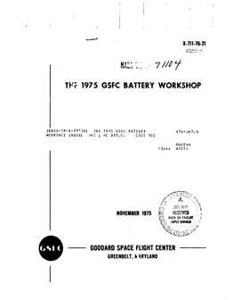 1975 Gsfc Battery Workshop