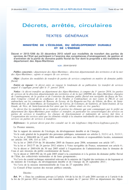 JOURNAL OFFICIEL DE LA RÉPUBLIQUE FRANÇAISE Texte 42 Sur 149